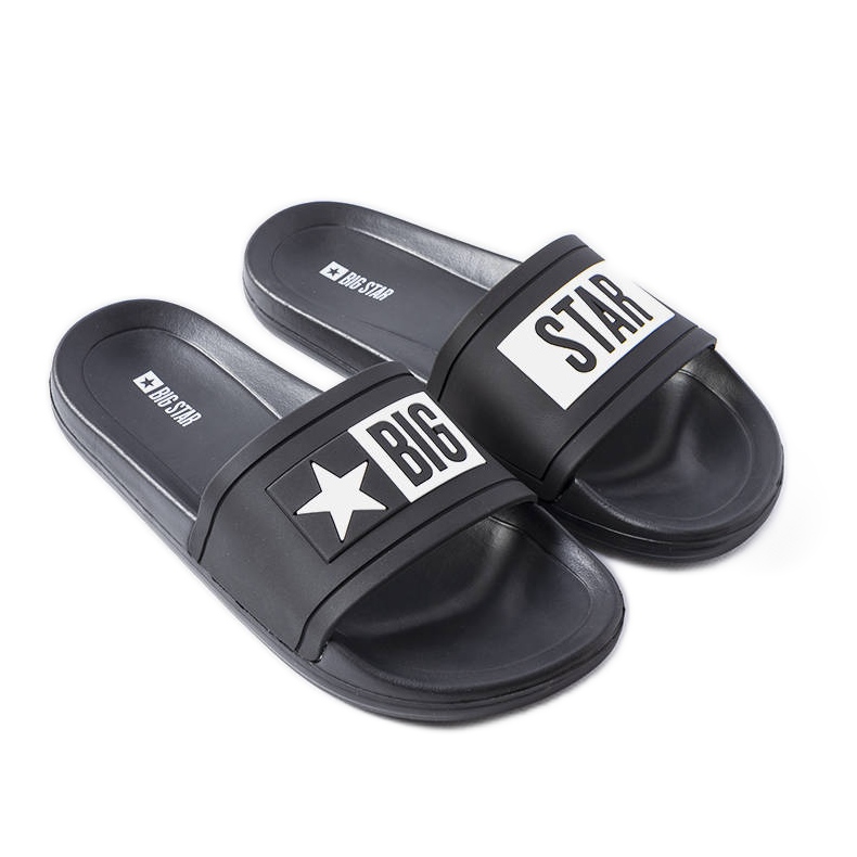 Pantofole nere da uomo Big Star DD174699 nero