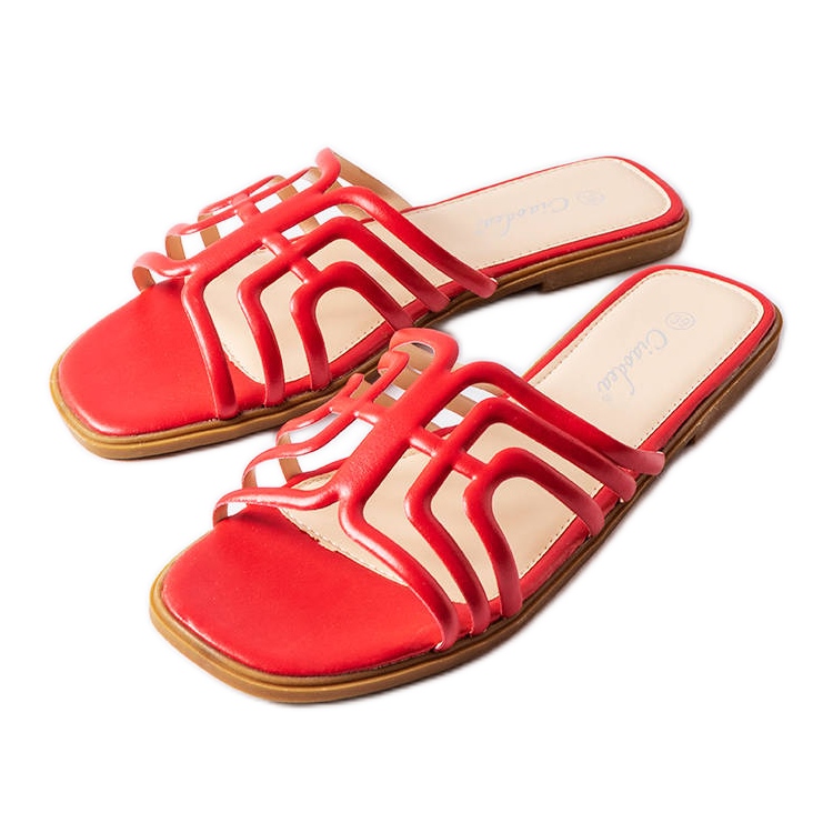 Pantofole Gandy rosse da donna rosso