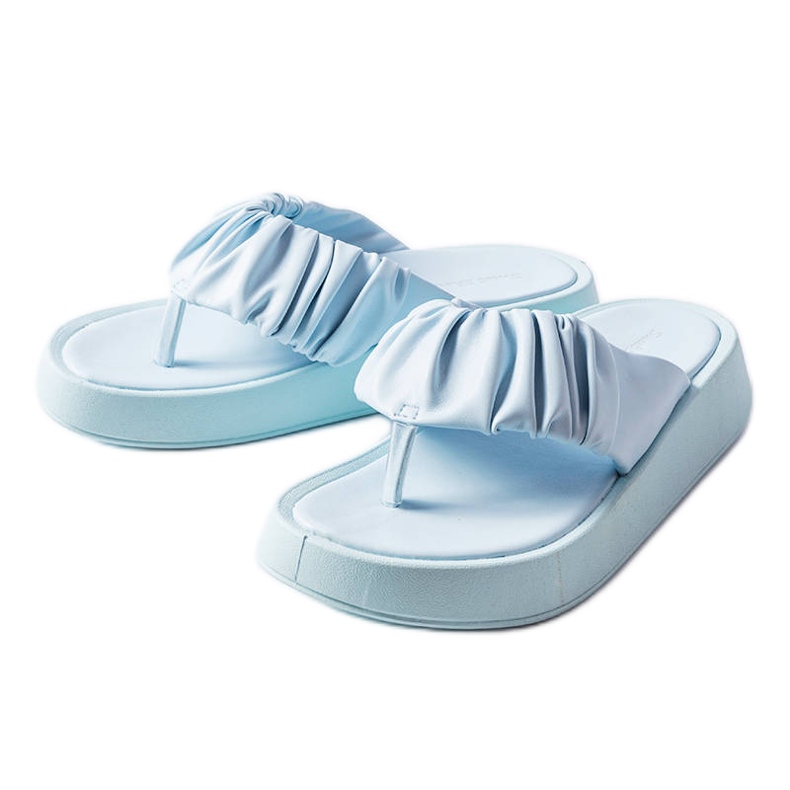 Infradito blu con volant