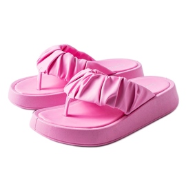 Infradito rosa con volant