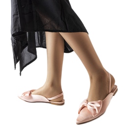 Longhena ballerine tacco aperto rosa