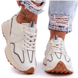 FJ1 Scarpe Sportive da Donna Beige Faro bianco