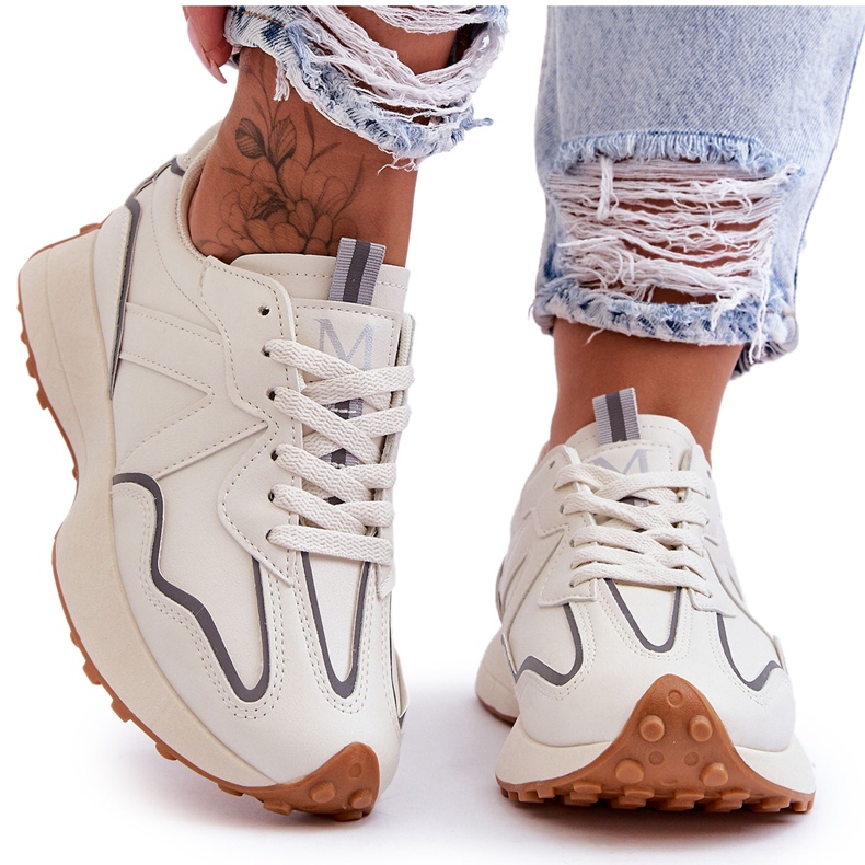 FJ1 Scarpe Sportive da Donna Beige Faro bianca