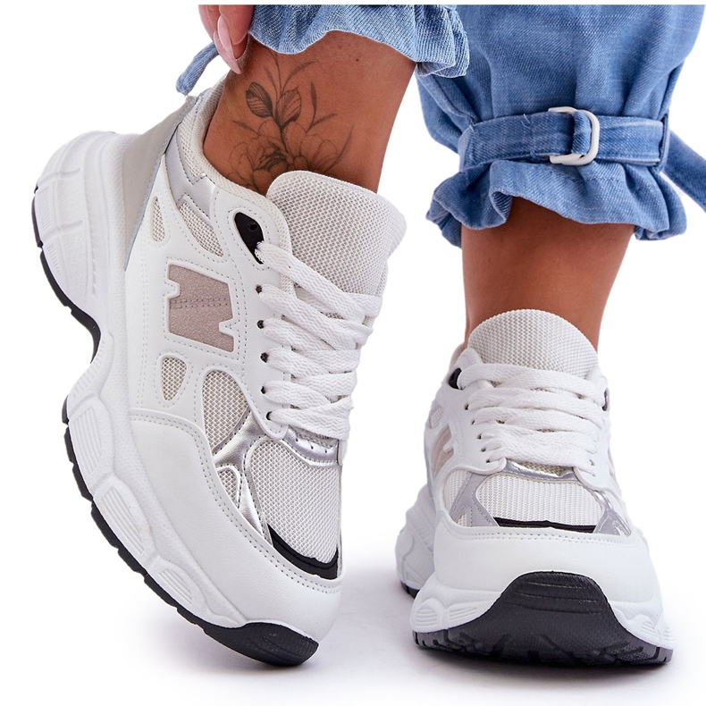 FG2 Scarpe Sportive Da Donna Alla Moda Con Maglia Bianca Venezia