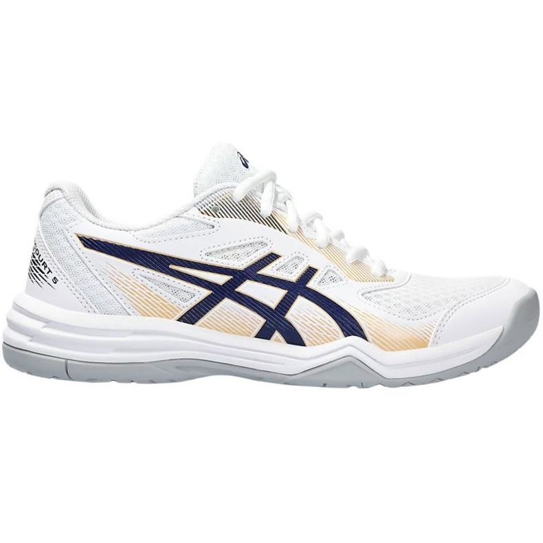 Asics Upcourt 5 W 1072A088 104 scarpe da pallavolo bianca bianca