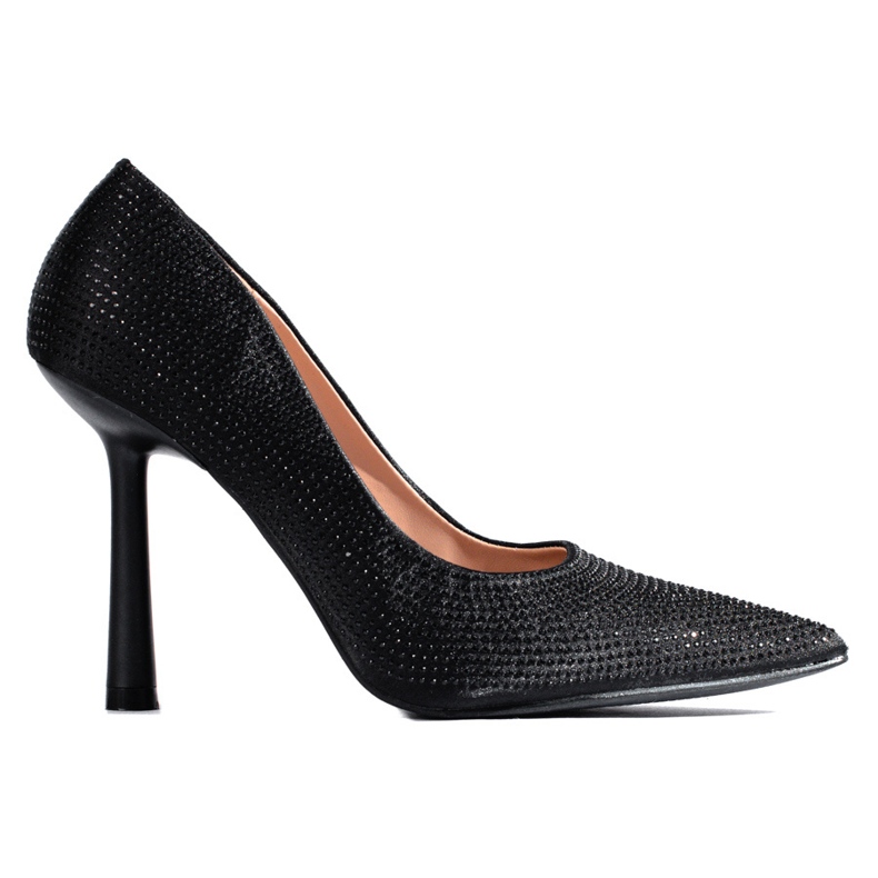 Décolleté Shelovet con strass neri nero