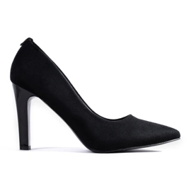 Décolleté con tacco alto in camoscio nero di Shelovet