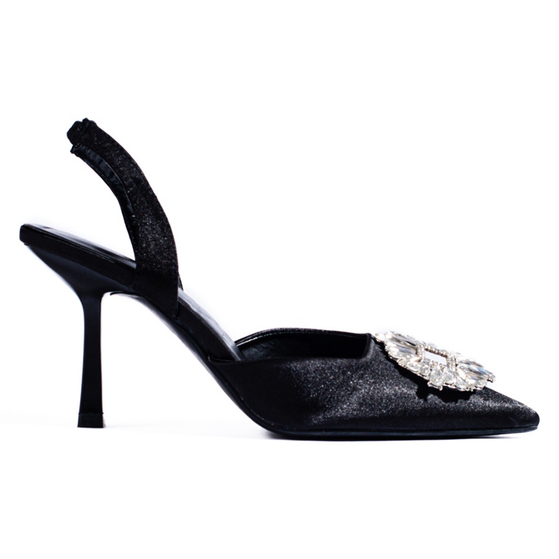Shelovet donna nera elegante tacco alto nero