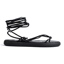Sandali stringati neri da donna Shelovet nero