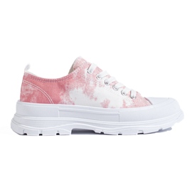 Sneaker Shelovet rosa con plateau