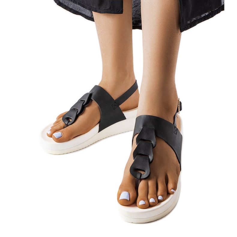 Sandali con zeppa neri di Castelletto nero