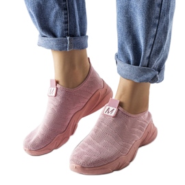Sneakers in tessuto rosa di Aaron
