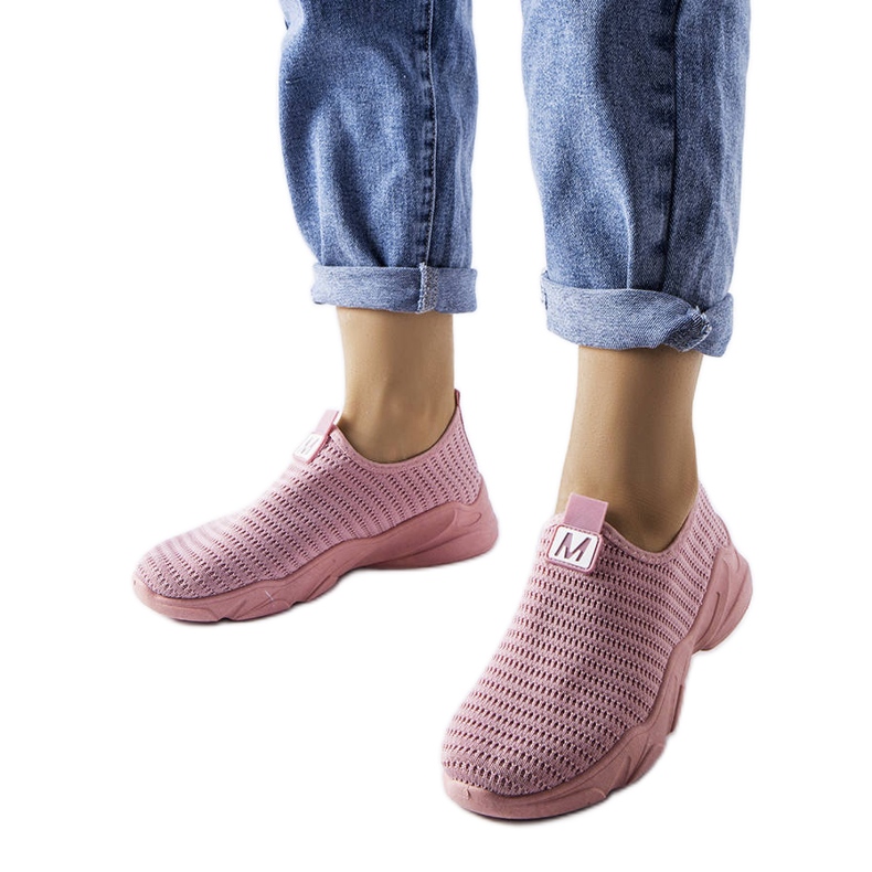 Sneaker senza lacci di colore rosa di Azalee