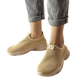 Sneaker senza lacci beige scuro di Azalee