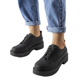 Scarpe piatte nere di Merico nero