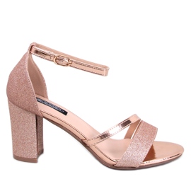Sandali con tacco Angelina Champagne rosa