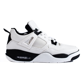 Sneakers bianche e nere con suola spessa di Shelovet bianca