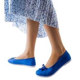 Ballerine in tessuto blu di Gendron