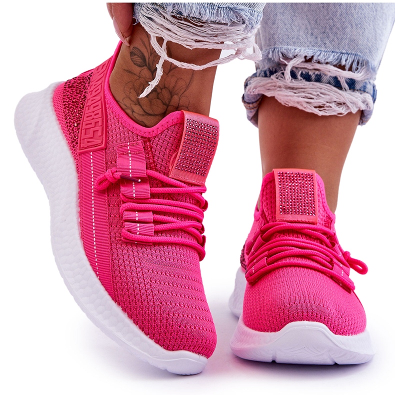 PM1 Scarpe Sportive Slip-on Donna Rosa Neon Hold Me!