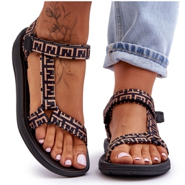 Sandali Sportivi Da Donna In Raso Victory Neri E Beige nero