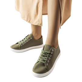 Sneaker in tessuto verde di Razan
