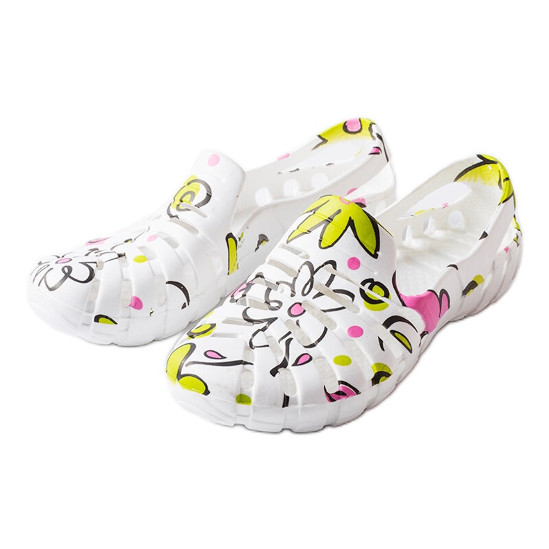 Infradito in gomma bianca con fantasia Finley