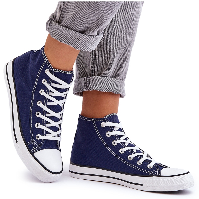Sneakers Alte Classiche Da Donna Blu Navy Remos
