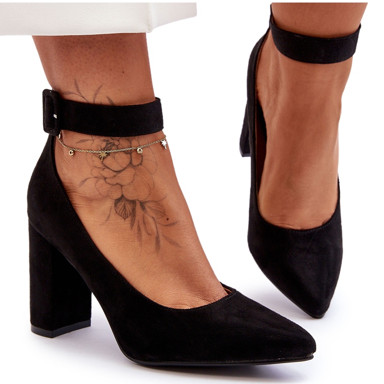 Décolleté Eleganti in Pelle Scamosciata Nero Gloria
