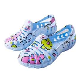 Ciabatte in gomma blu con motivo Finley