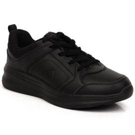 Scarpe sportive American Club M AM923 in pelle nera nero