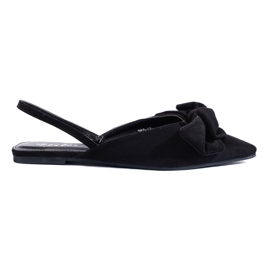 Ballerine in camoscio nero con fiocco di Shelovet