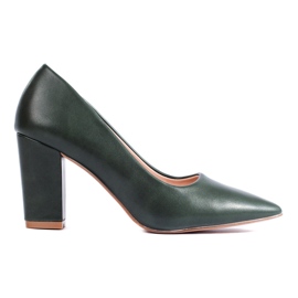 Décolleté con tacco a spillo verde scuro di Shelovet