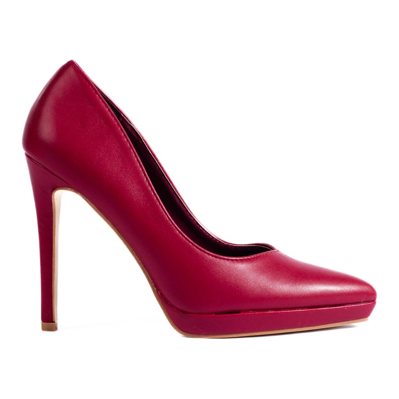 Eleganti décolleté bordeaux su spilla Shelovet rosso