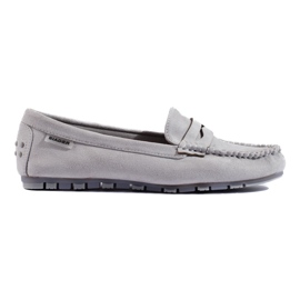Mocassini da donna in camoscio grigio di Shelovet
