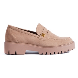 Classiche scarpe scamosciate beige scuro da donna di Shelovet