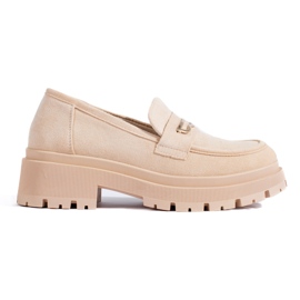 Mocassini da donna in camoscio beige di Shelovet