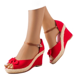 Espadrillas con zeppa rosse di Fayme rosso
