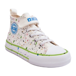 Big Star Sneakers da bambino con motivo a stelle grandi LL374049 Bianche bianco
