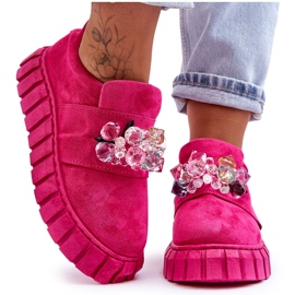 PS1 Scarpe Sportive Slip-On Alla Moda Con Decorazione Desire Fucsia rosa