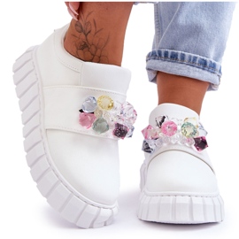 PS1 Scarpe sportive slip-on alla moda con decorazione White Desire bianco