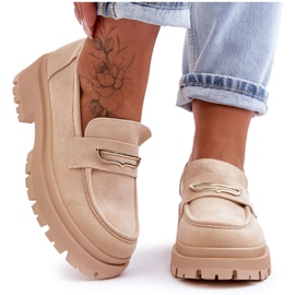 PS1 Mocassini Slip-On in pelle scamosciata da donna Beige Pure Love