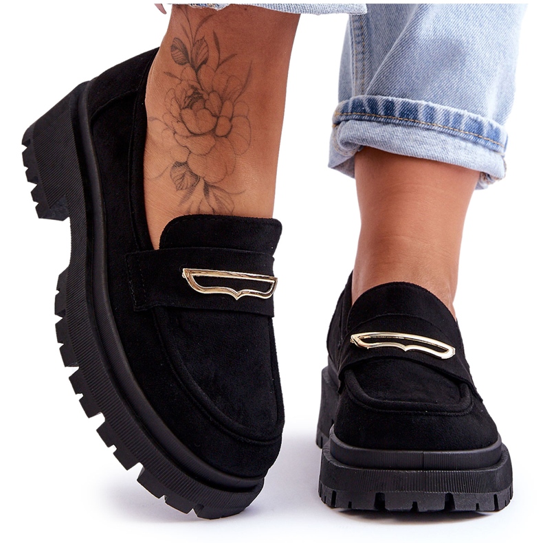 PS1 Mocassini Slip-on in pelle scamosciata da donna Nero Pure Love
