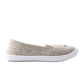 Sneakers da bambino grigie con applicazione Naomi grigio