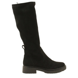 Caprice Kiss Boots 25606-41 044 Black Stretch nero