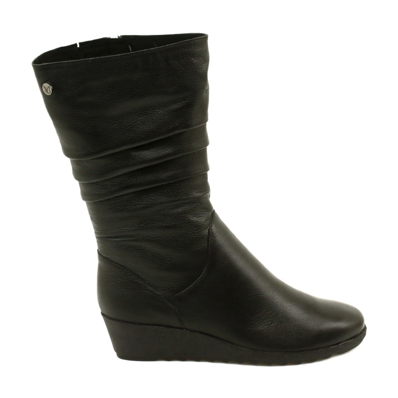 Stivali con zeppa corta Caprice Walking On Air 25417-41 022 neri nero