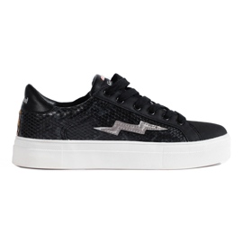 Sneakers nere realizzate in ecopelle sulla piattaforma Shelovet nero