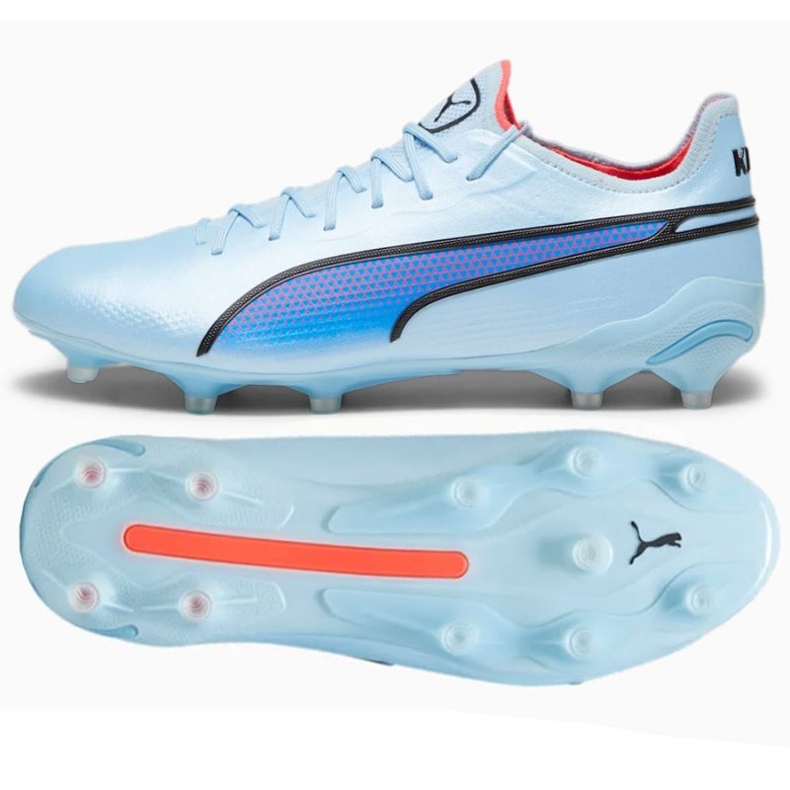 Scarpe da calcio Puma King Ultimate FG/AG M 107563-02 d'argento sfumature di grigio