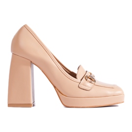 Décolleté beige con tacco largo di Shelovet