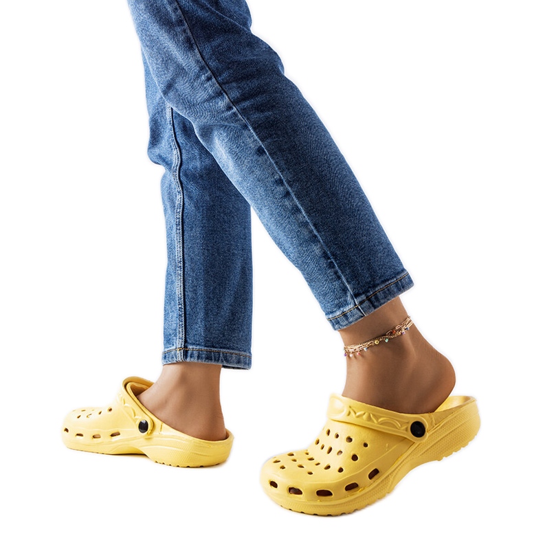 Pantofole chiuse in schiuma gialla di Kleist giallo