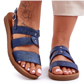 PG1 Sandali glitterati da donna Blu Catalia